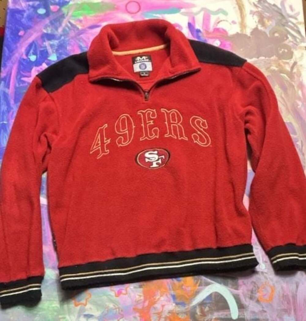 Vintage Mirage NFL San Francisco 49ers Quarter Zip Fleece Pullover Sweater